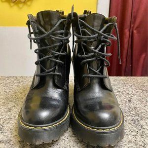 Womens Dr Martens Heeled Combat Boots